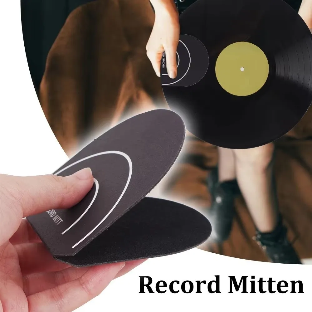 Anti Static Record Mitten Microfiber Material Against Scratch Record Cleaner Soft Handler Protectors for Handling and Avoiding