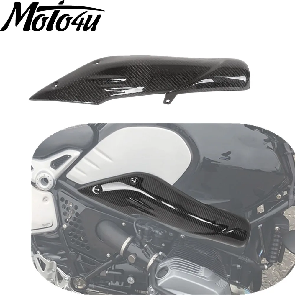 Carbon Fiber Motorcycle Tank Side Air Intake Ram Snorkel Cover For BMW R NineT R9T 2014-2023