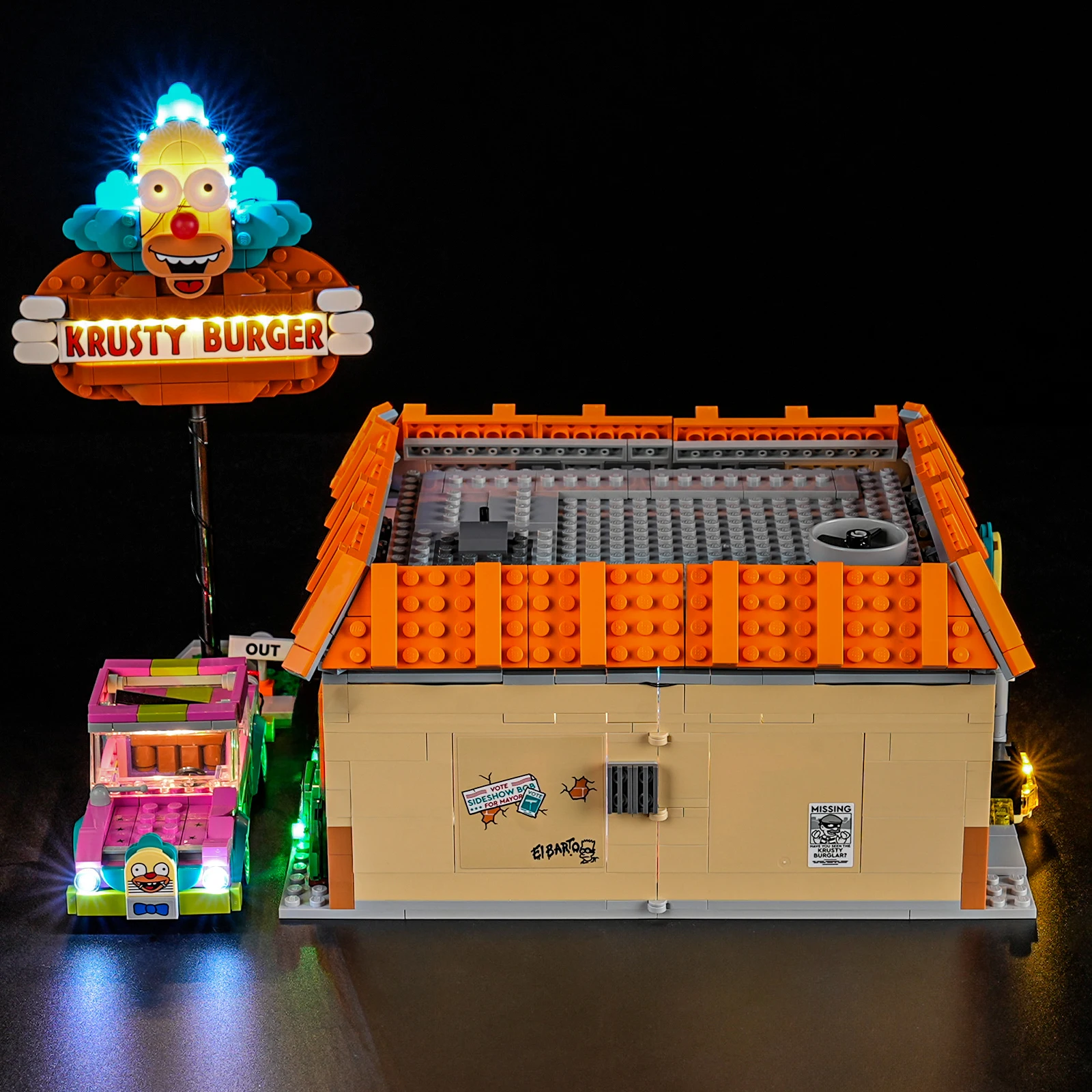 (Solo luce LED senza mattoni) 10352 Idee Krusty Burger Shop (Non includere i kit di blocchi di costruzione imposta il modello)