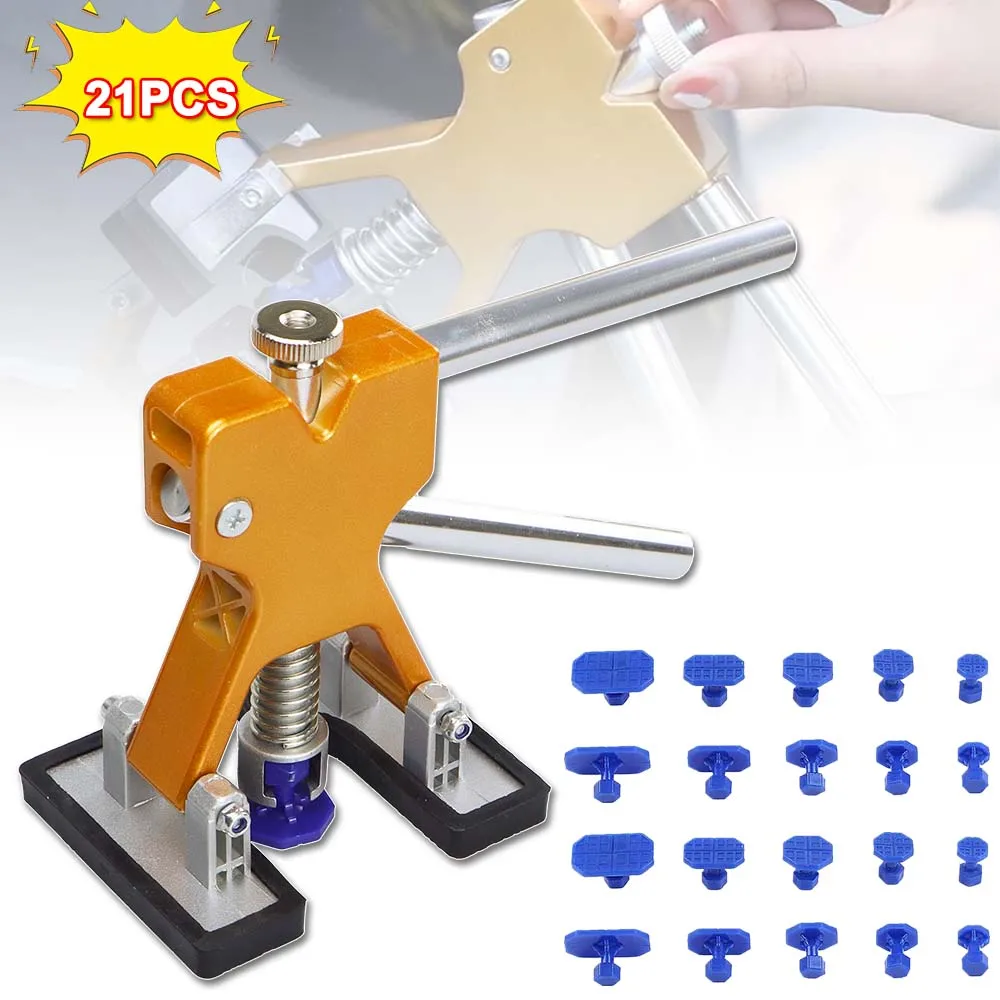 For Car PDR Dent Puller Kit Glue Puller Set Paintless Dent Repair Tool with Glue Gun Tabs Bridge Puller for Hail Damage