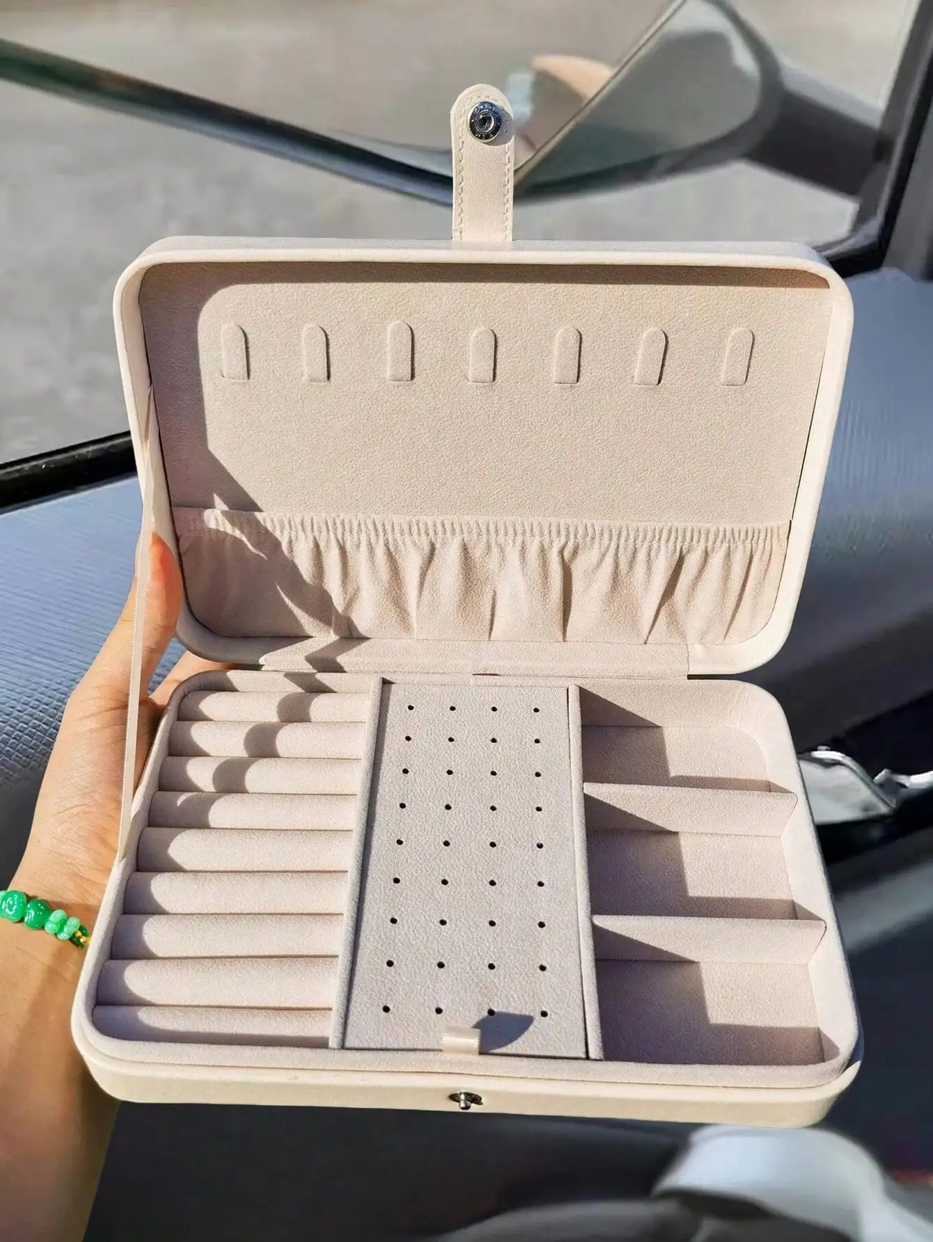 

Красная кожаная шкатулка для драгоценностей, портативный подарок на день Святого Валентина для мамы, подруги