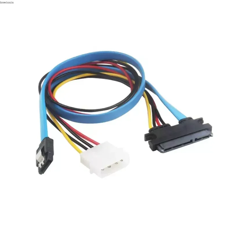 for Hard Disk Optical Drive Integrated Data Cable Desktop Computer Power Supply 4 Pin IDE to SATA Adapter Power Cable 7+15P