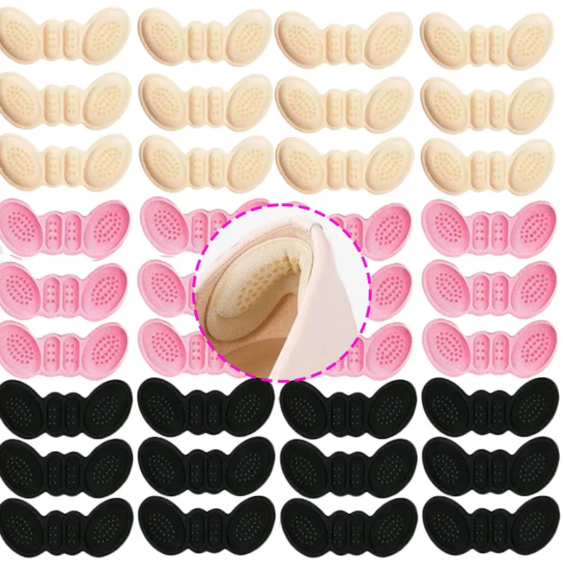 2/8pcs Feet Care Heel Protector Stable Adhesive Back Shoes Insert Insole 4D Dot Sponge Heel Sticker Insoles Patch Pain Relief