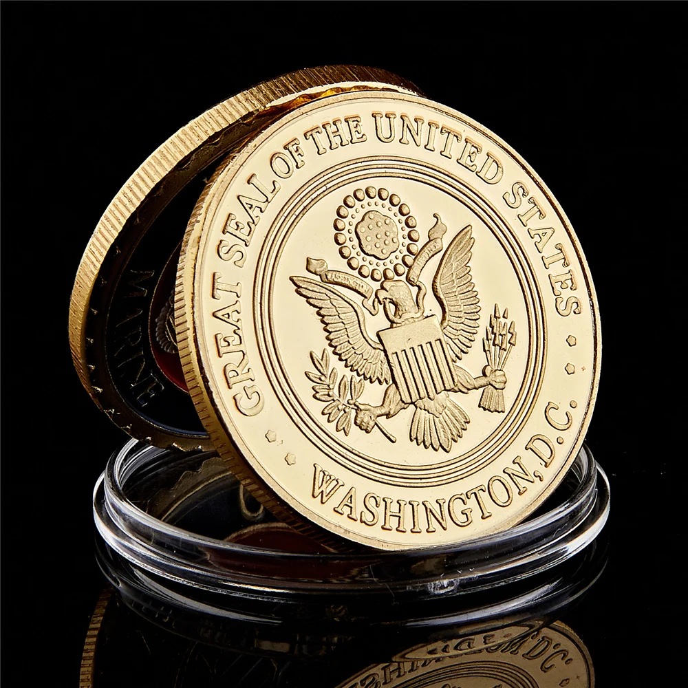 America Gold Plated Coins Department Of The Air Force Military USA Challenge Coin Collectible