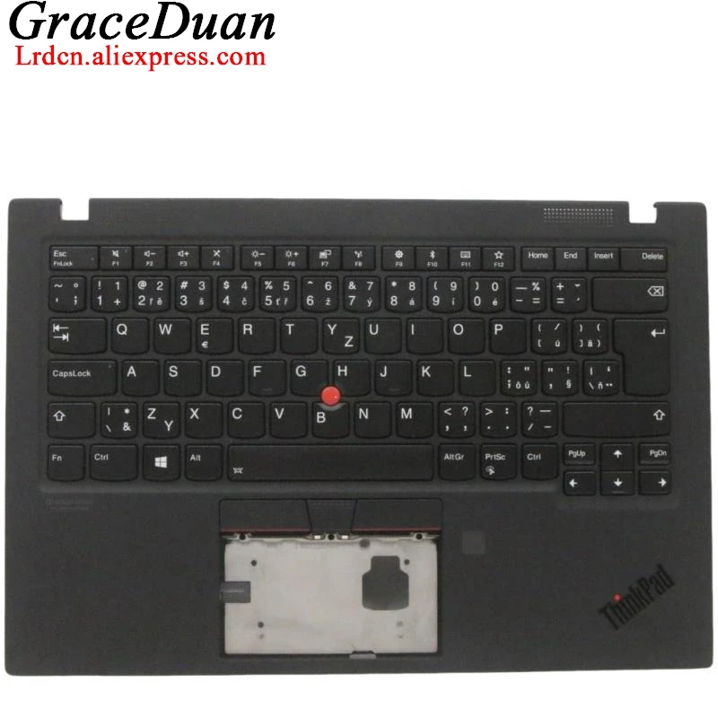 

CZ Czech Black Keyboard Upper Case Palmrest Shell Cover For Lenovo Thinkpad X1 Carbon 7th Gen7 G7 5M10W85880 5M10W85952 5M10V254