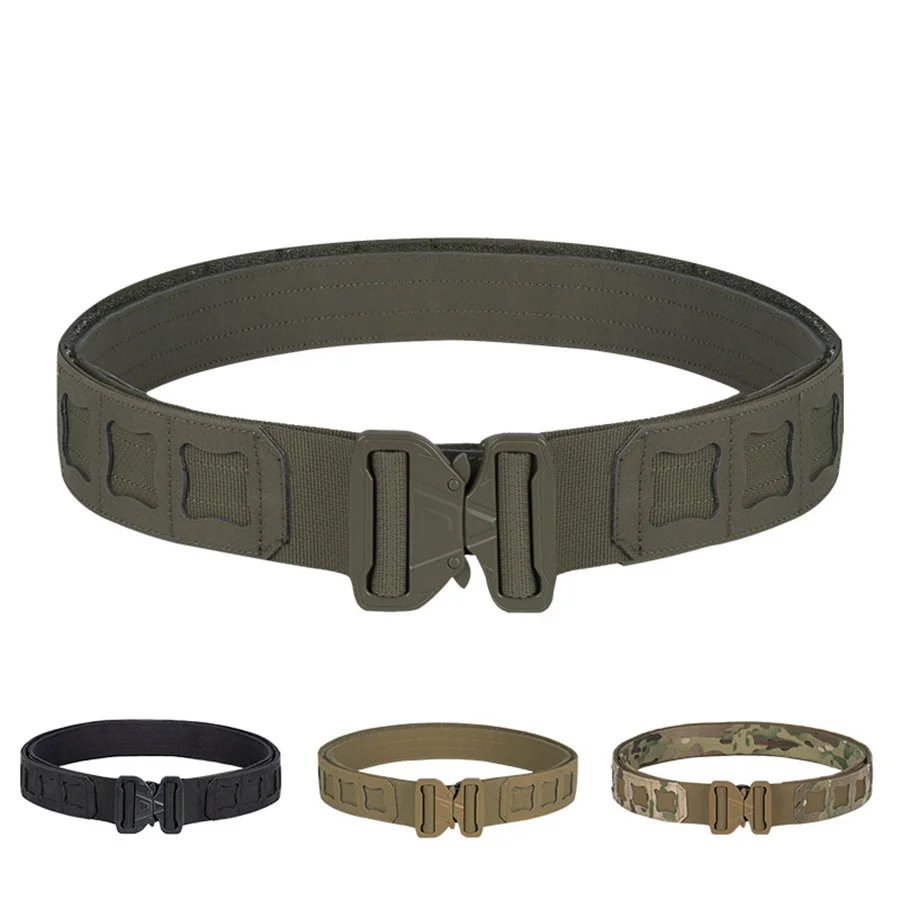 

Laser system expandable inner and outer waistband 2-in-1 outdoor nylon wear-resistant tactical waistband