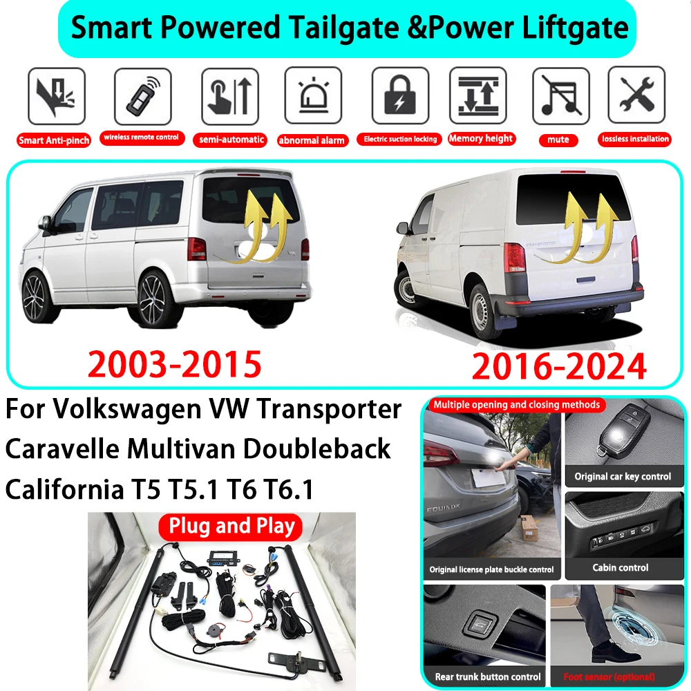 

﻿for Volkswagen VW Transporter Caravelle Multivan Doubleback California T5 T5.1 T6 T6.1 Automatic Powered Tailgate Electric Lift