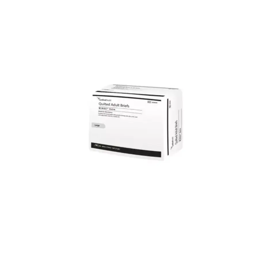 Quilted Adult Briefs, Wings Extra, Moderate Absorbency, Blue, Large, 65034R, Case of 100