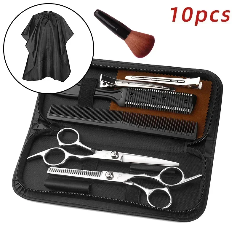 Hair Scissors Set Professional Barber Scissors Stainless Steel Hair Cutter Thinning Tools High Quality Salon Hairdressing Shears