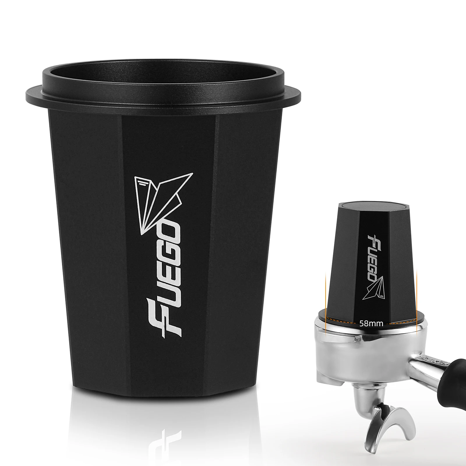 

FUEGO 58mm Espresso Dosing Cup Fits 58mm Portafilters 1/2Pcs Premium Aluminum Alloy Dosing Funnel Cup Home Barista Accessories