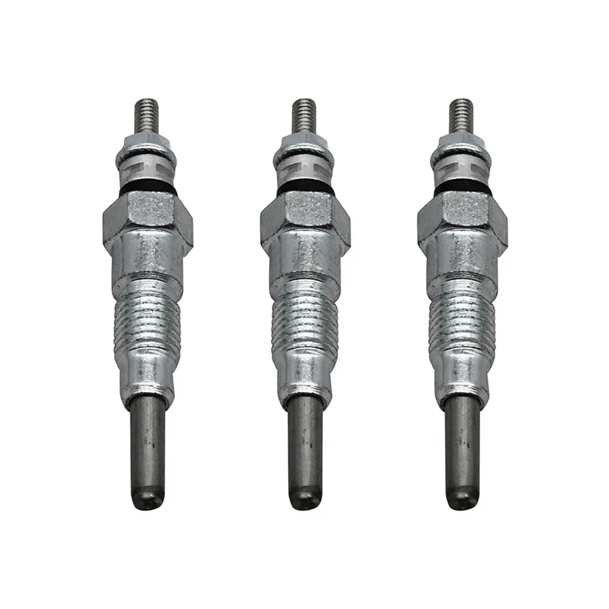 Bujías incandescentes para calentador de motor Kubota, 3 piezas, 15951-65510, 1595165510, 15951-65512, 10mm, D650, D750, D850, D950, D1102, D1302