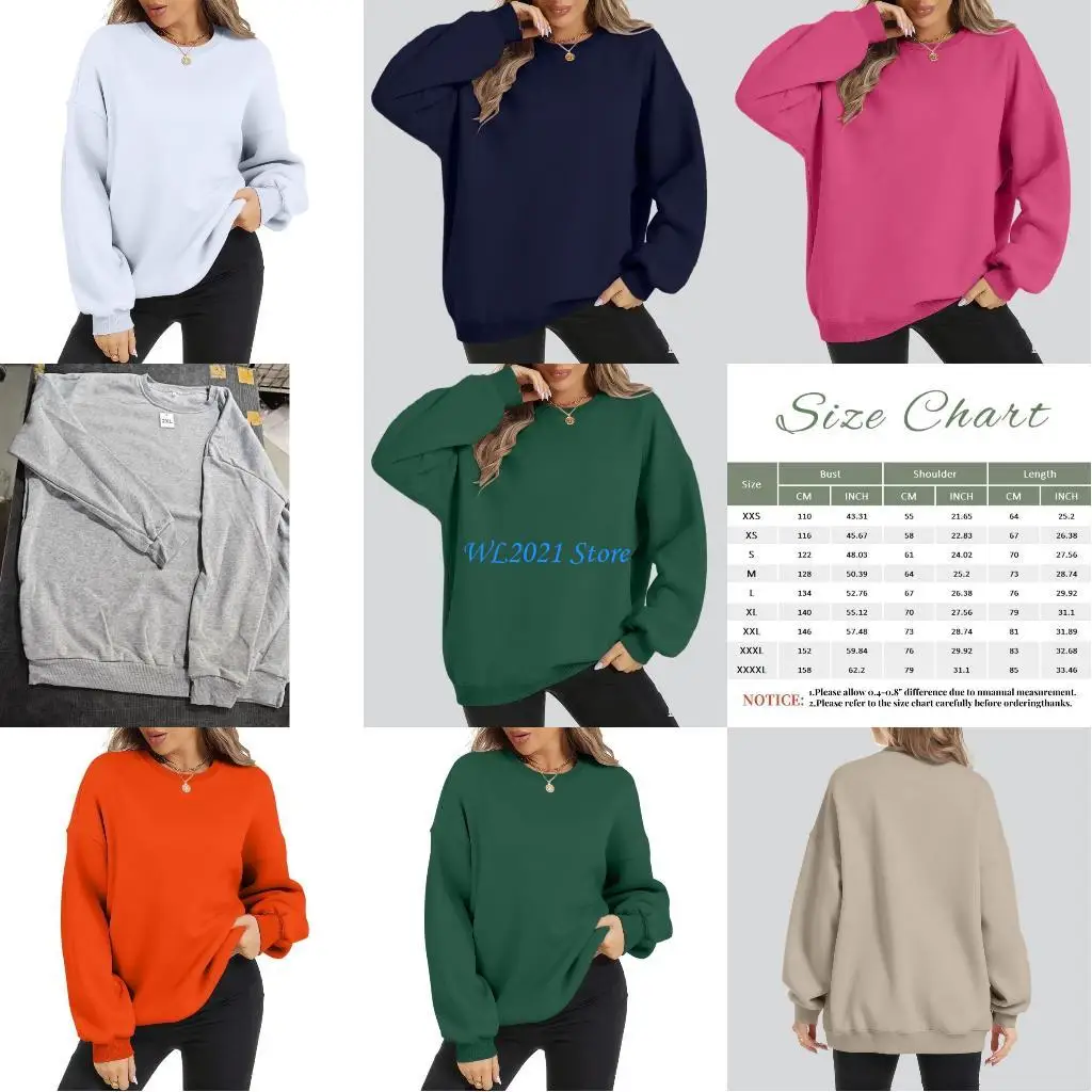 

G5GC Everyday Women's Sweatshirt Comfortable Round Neck Loose Fit Long Sleeve