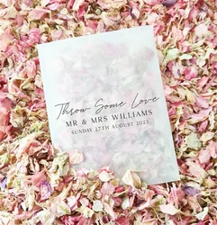 25pcs Wedding Confetti Bags - 100% Biodegradable Glassine Bags - Personalised Packets - Wedding Confetti, Petal Confetti Packets