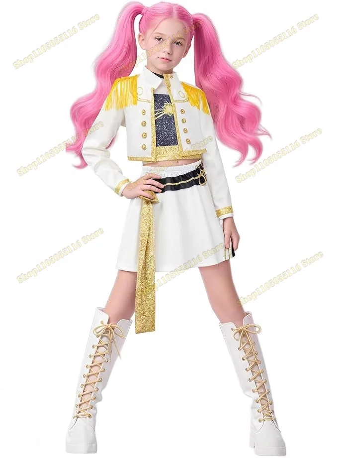 2025 أنيمي Kpop شيطان هنتر تأثيري حلي أداء الملابس هالوين رومي زوي ميرا تأثيري الفتيات نمط الاطفال المرحلة