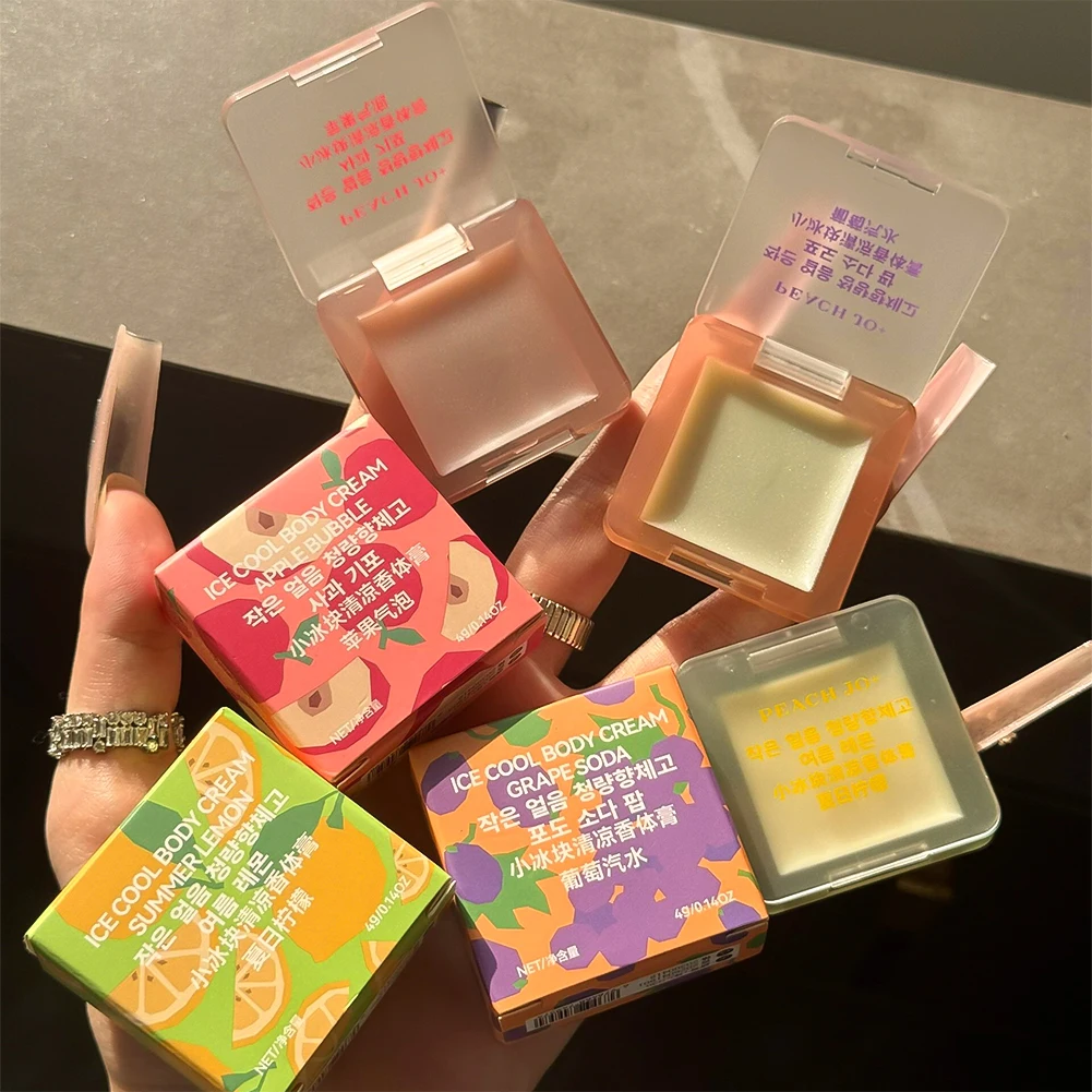 1Pc Portable Cube Solid Perfume Solid Balm Refreshing and Fragrant Lasting Fragrances Grape Lemon Apple Fresh Body Deodorants image 2
