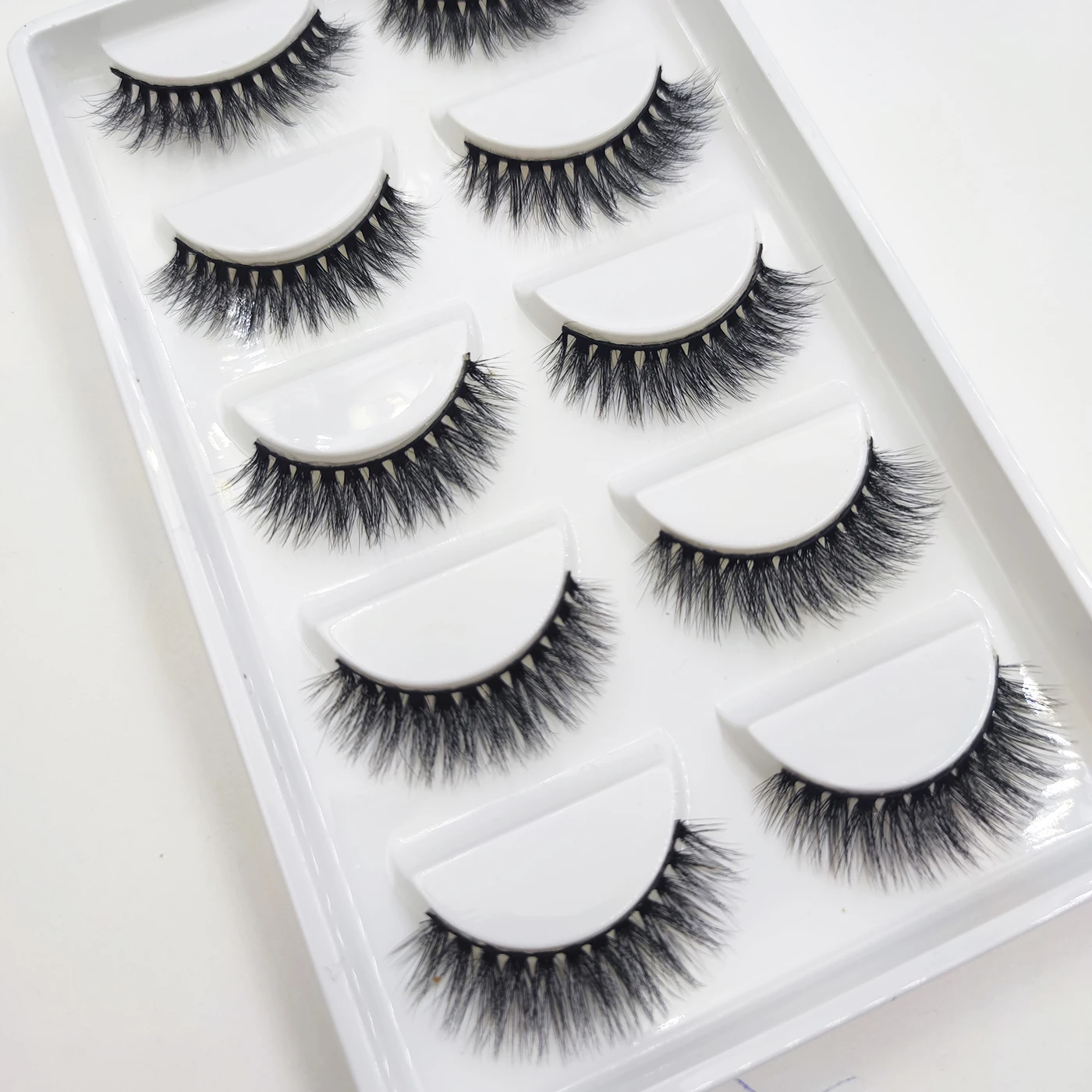 5Pairs 3D Natural Mink Eyelashes Thick False Eye Lashes Lashes Soft Fake Eyelash Wispy Makeup Cilios H13