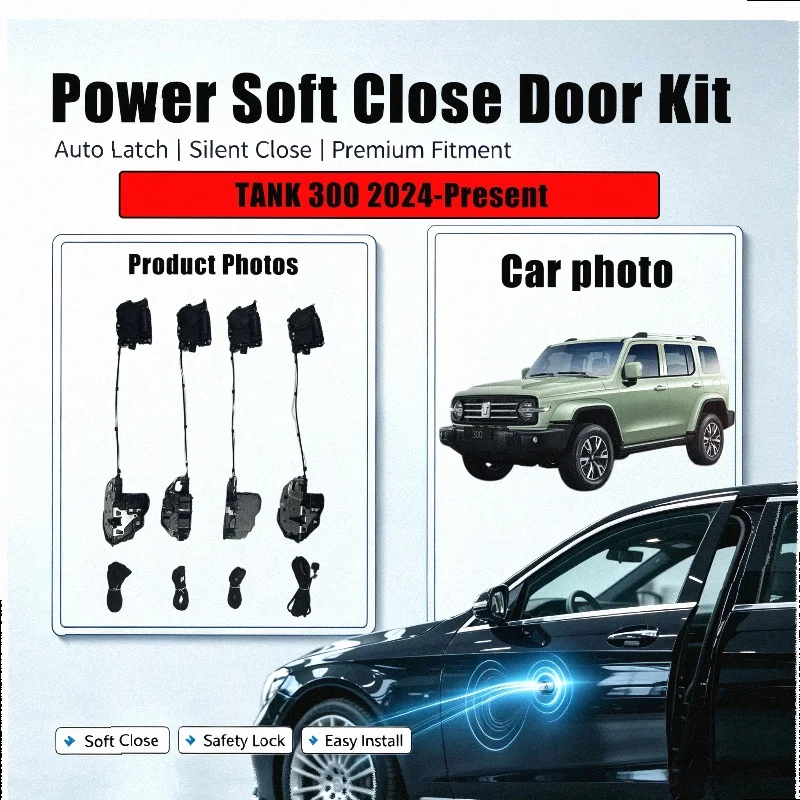 Xcar for TANK 300 2024-Present  Car OEM Automatic Soft Close Door Electric Suction Kit Auto Power Closing