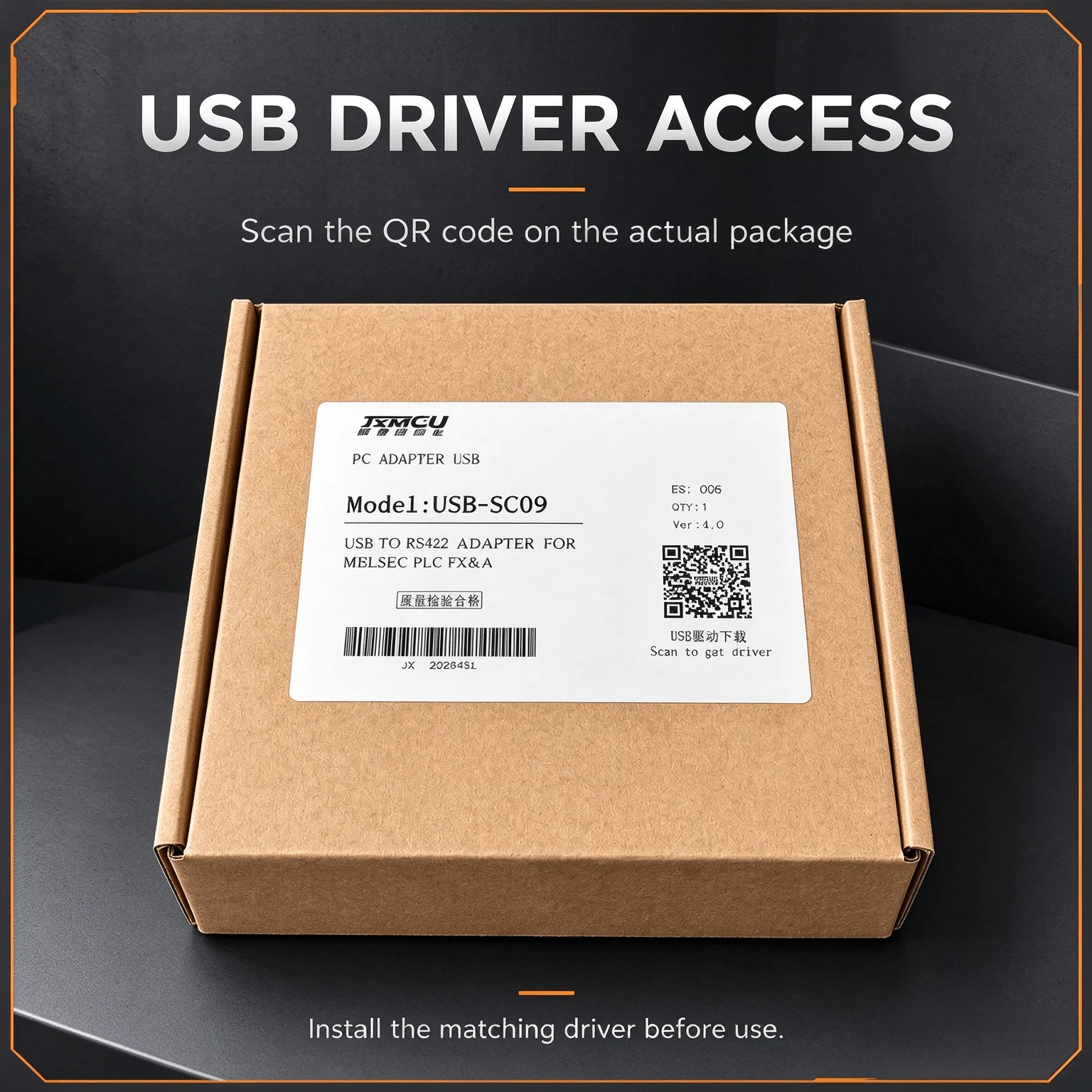 MELSEC USB-SC09 Communication Cable Compatible with Mitsubishi FX2N FX1N FX3U A1S, Enhanced, Stable PLC Setup Data Transfer Line