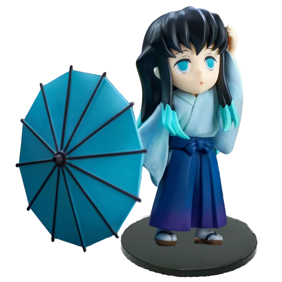 Anime Demon Slayer Kimetsu no Yaiba Figur 15cm Kochou Shinobu Kanroji Mitsuri Plum Rain Serie Actionfigur Modell Spielzeug Geschenk