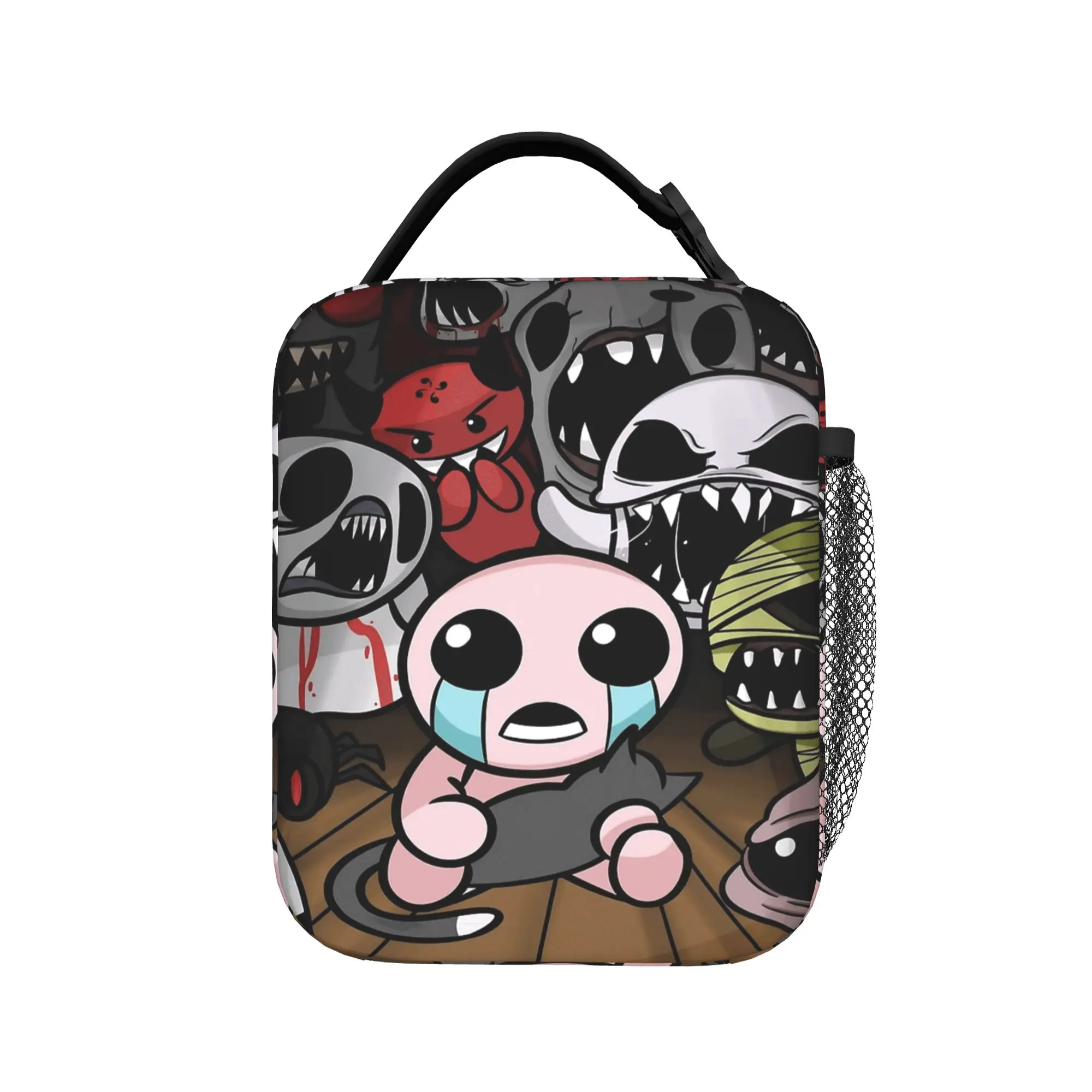 The Binding of Isaac Lunch Bag  Office Lunch Box For Unisex Casual Print Thermal Tote Handbags Oxford Portable Cooler Bag