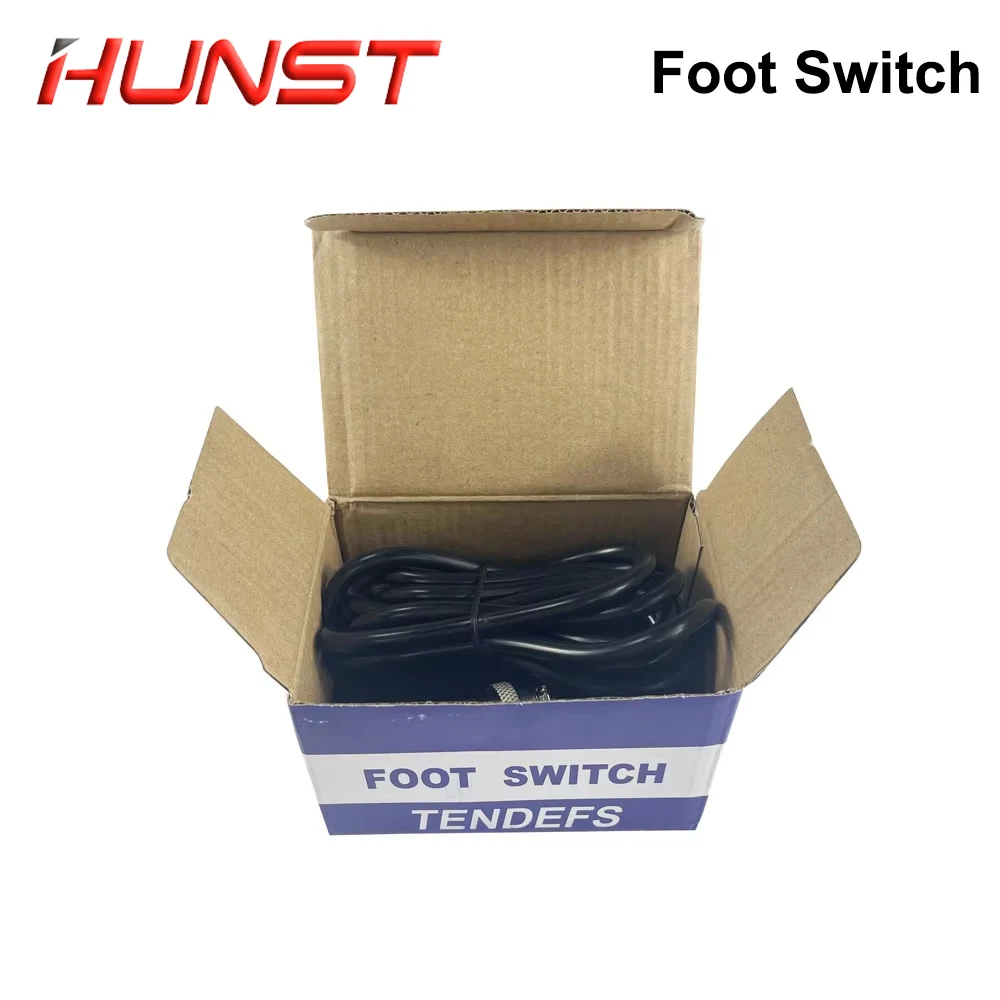 HUNST مفتاح سفلي معدني TFS-1 10A 250VAC طول الخط 1.9 متر دواسة صغيرة ذاتية الضبط