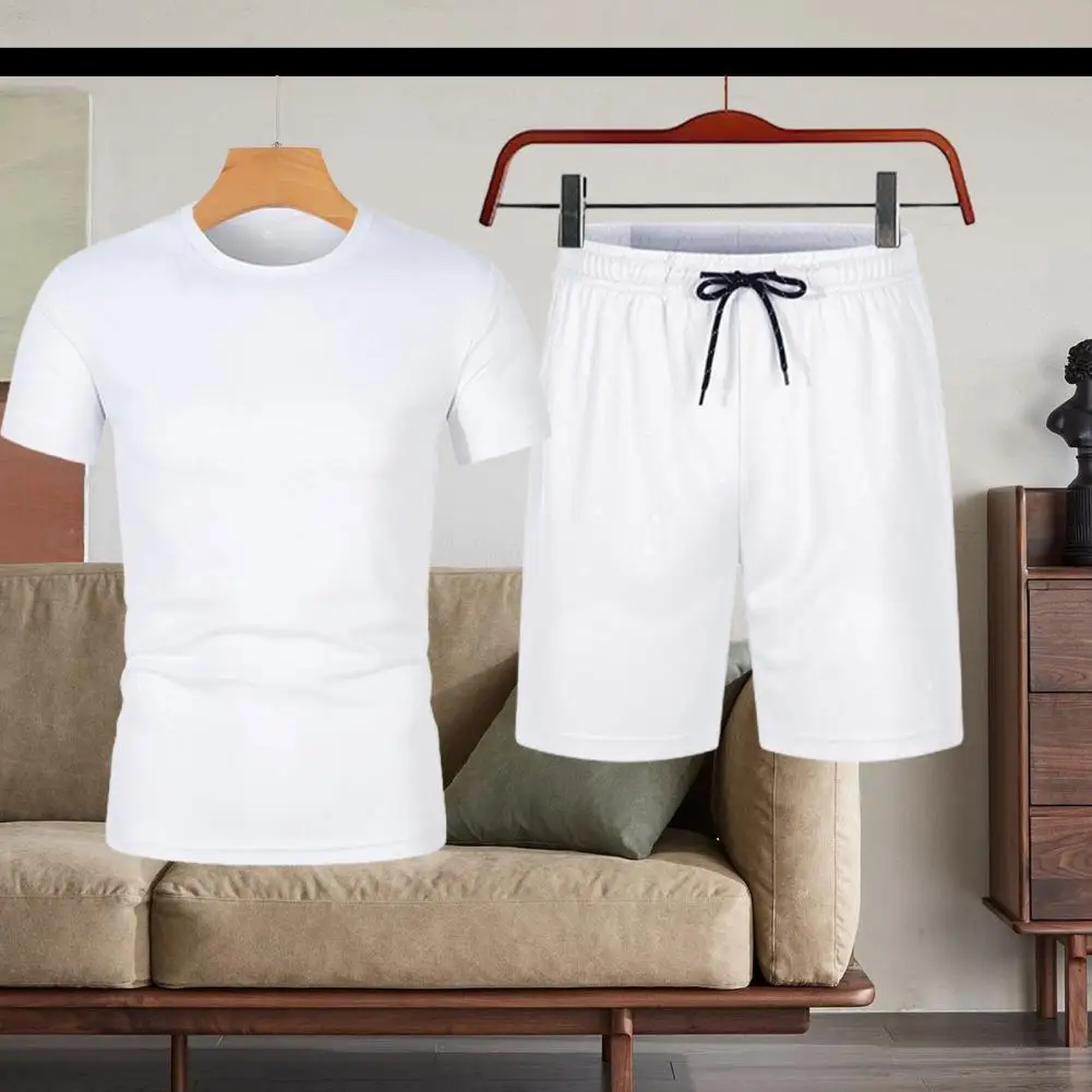 

Summer Fashion Trendy Casual Sports Two Piece Set Youth Men's Short sleeved T-shirt+Shorts Set