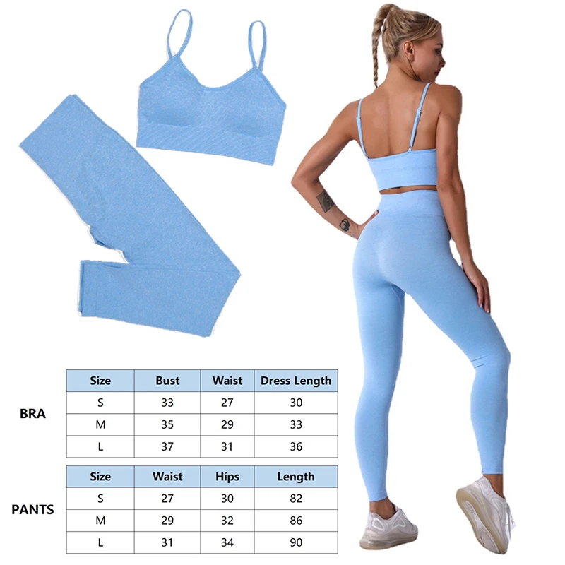 Seamless Women Yoga Set Workout Sportswear Tracksuit Gym Clothing High Waist Sport Outfit Fitness Crop Top High Waist Leggings