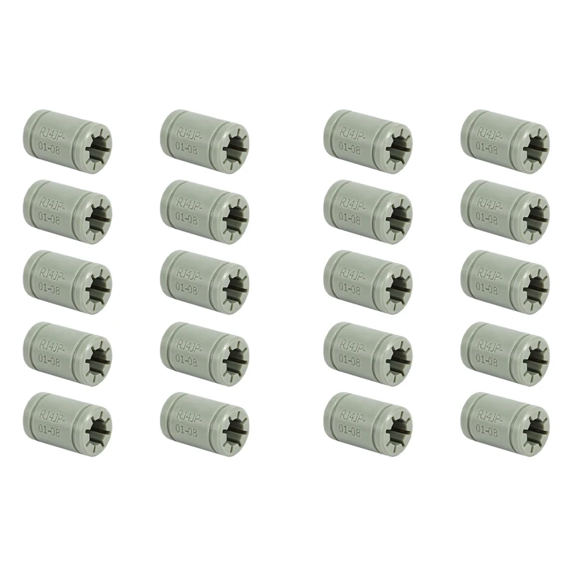 

LJL-20Pcs Plastic 8 mm Linear Anet Bearing Same As Rj4Jp-01-08 Ball Bearing for Anet A8 Prusa I3 3D Printer