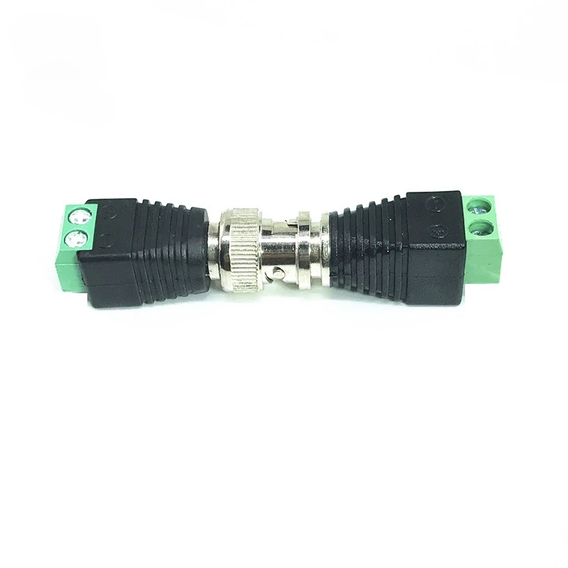 10pcs Male Metal BNC Connector with DC Connector Plug Screw Terminal  UTP Video Balun for CCTV Surveillance Camera CCTV system