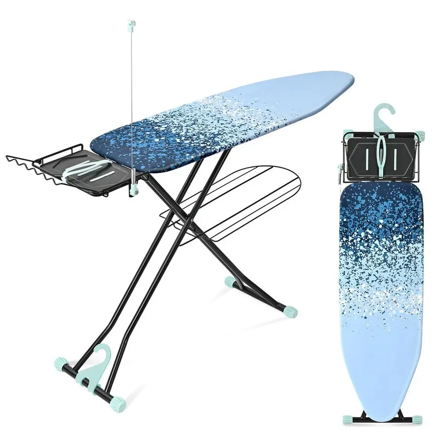 

Ironing Board Full Size with Iron Rest, Metal Panel Iron Board, Heat amp Scorch Resistant Cover, Adjustable Height Heavy Duty Ir