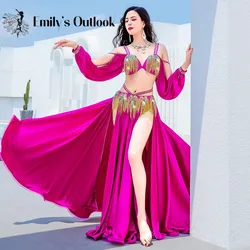 Luxury Stage Costume Fringe Bra Sexy Swing Skirt Dance Wear For Women Competition Show Performance Outfit Fairy Bellydance New