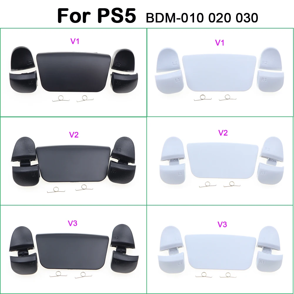 

5/10 компл. BDM-010 BDM-020 BDM-030 черный, белый цвет тачпад L1 R1 L2 R2 триггерная кнопка для PS5 V1 V2 V3 крышка батарейного отсека контроллера