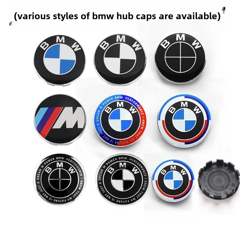 4pcs 56mm 68mm Blue Logo Car Wheel Center Caps Hub Cover Badge For BMW E30 E87 E81 E82 F30 F31 F32 F33 F35 F36 G21 G28 G31 G38