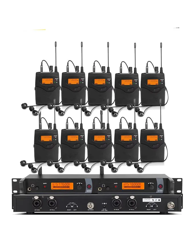 TKG Mono moniteur de scène équipement sonore professionnel 10 Bodypack dans l'oreille moniteur système sans fil SR2050 Type métal entier