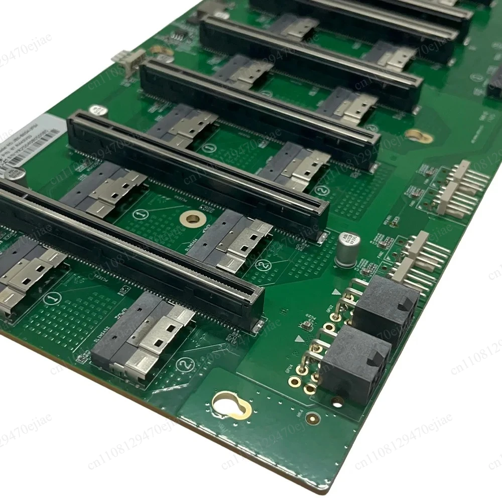

11-Slot GPU PCIe 5.0/4.0 x16 Backplane with MCIO 8654 Interface, 40mm Riser Card to Server Motherboard PCIe 4.0 x16