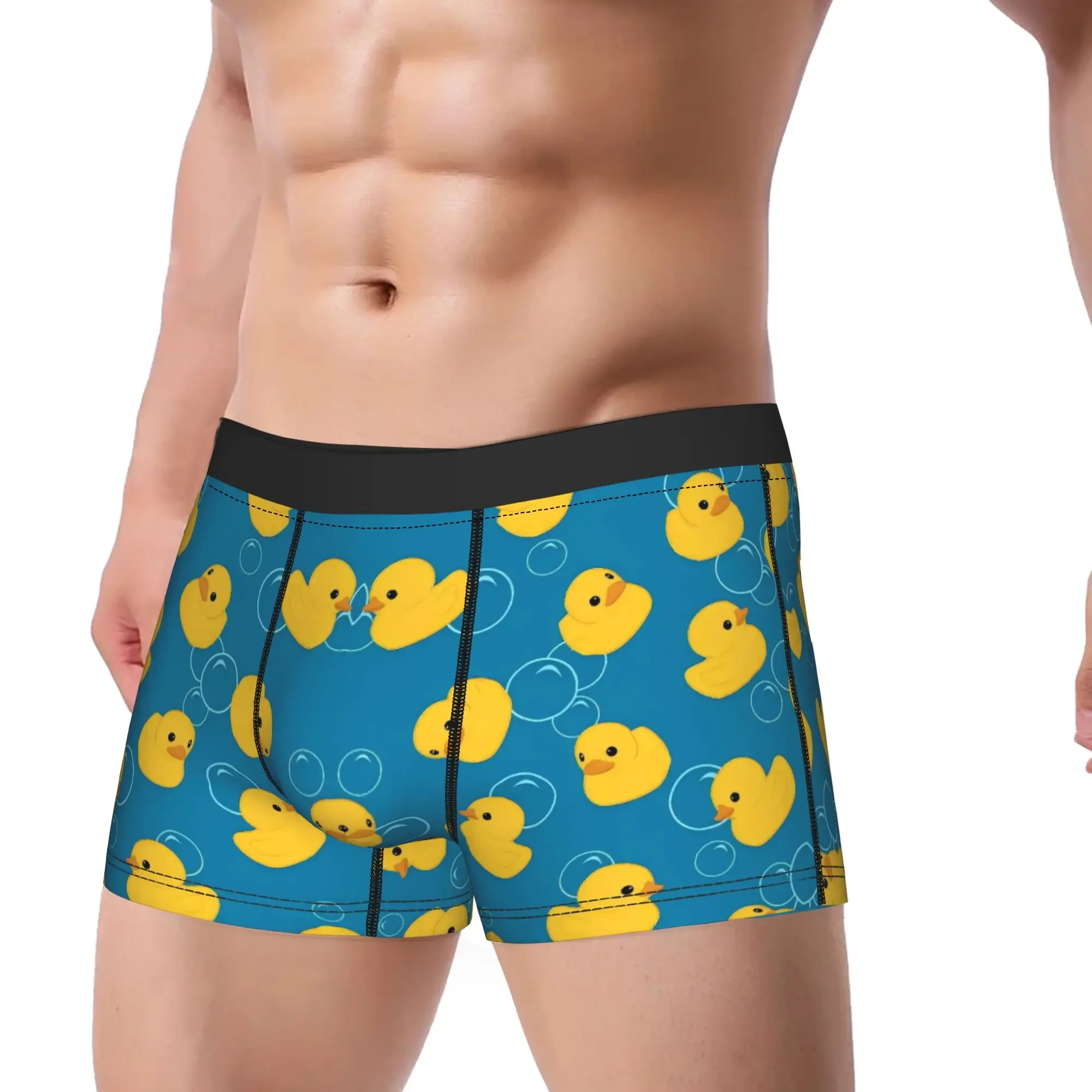 Customization Yellow Rubber Duck Underwear Comfortable Panties Printed Boxer Brief For Men 3D Pouch Plus Size Trunk