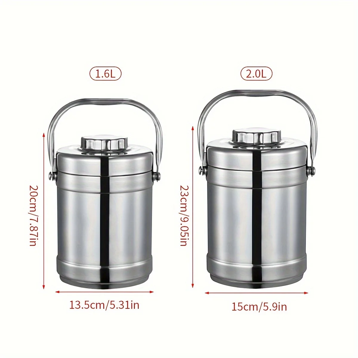 Stainless steel vacuum pot double insulation barrel student portable Chinese portable sealed lunch box large capacity lunch box