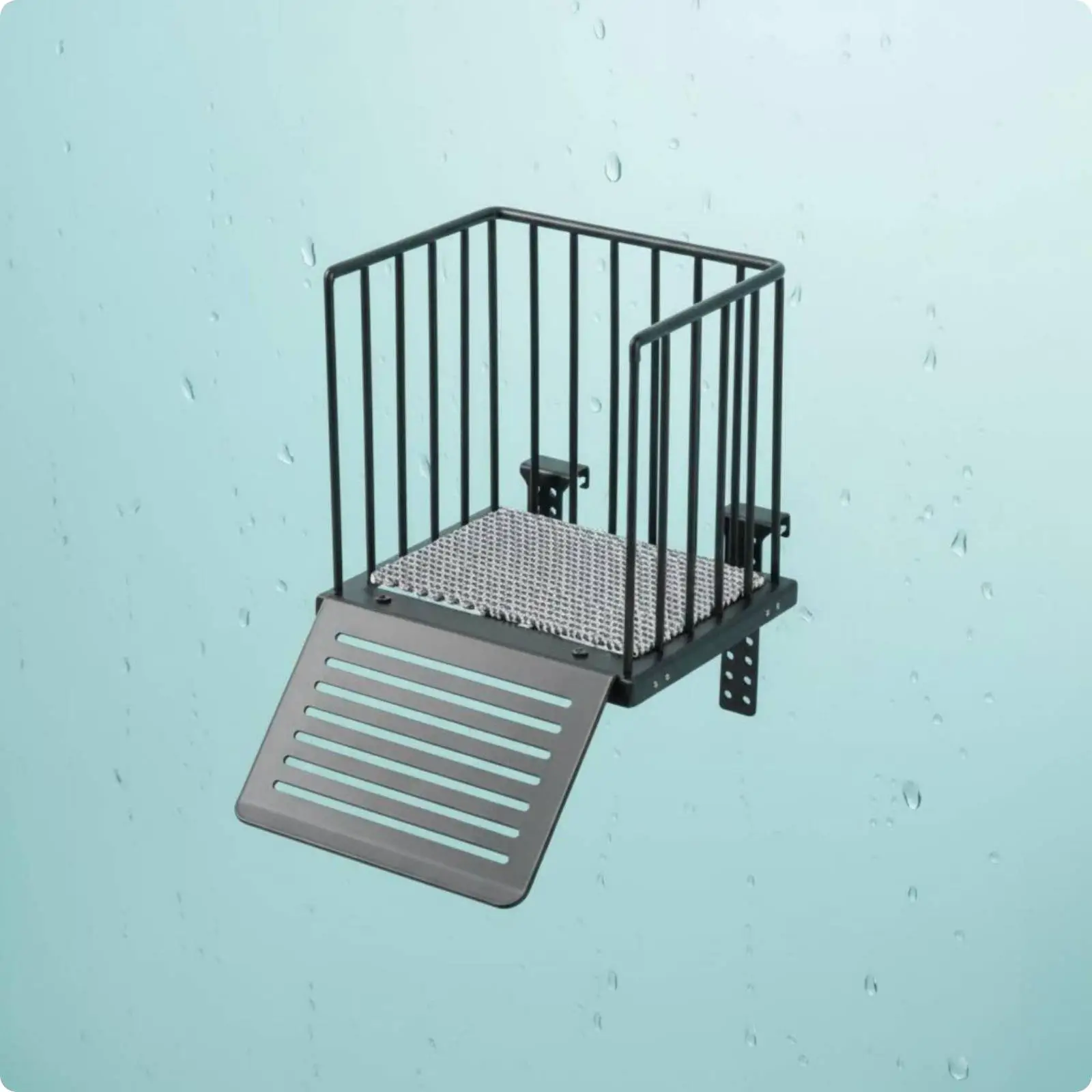 Stainless Steel Basking Dock Ramp Anti-Slip Hook Mount Turtle Perch Deep Tank Use Buoyant Aquarium Basking Dock for Aquarium