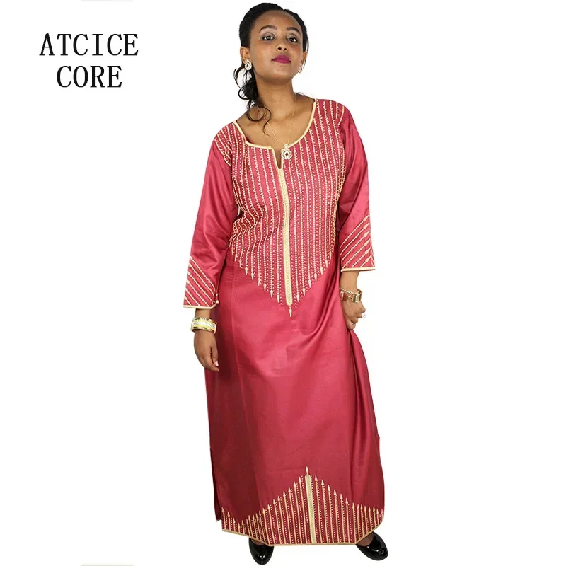 African New Fashion Design Bazin Embroidery Design Dress Long Dress Without Scarf