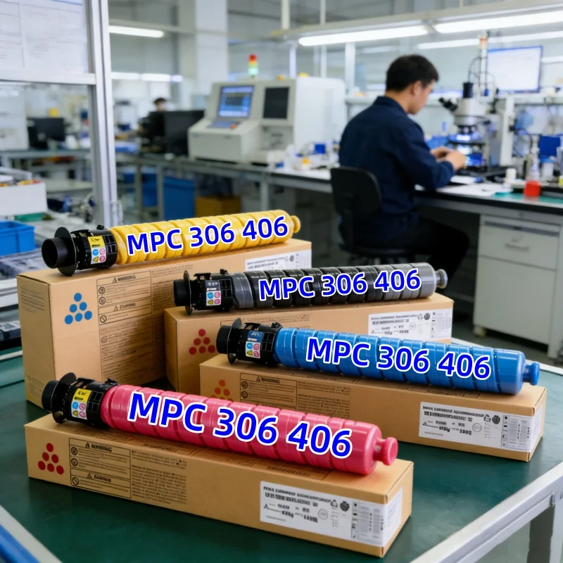 1pcs 4 Color Compatible MP C306 C406 Toner Cartridge For Ricoh Aficio MPC 306 406 MPC306 MPC406 Toner cartridge mpc307 mpc407