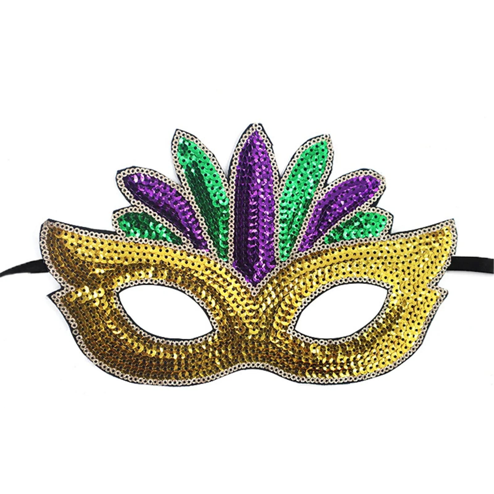 Colore GlitterMardi Gras Anime Maschera Cosplay Maschere per il viso in maschera Donne Puntelli da ballo sexy Maschera di Halloween per la notte degli occhi della regina
