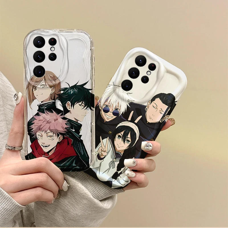 New Anime Jujutsu Kaisen Phone Soft Case for Samsung Galaxy S25 S24 S23 S22 Ultra Plus S21 FE A73 A72 A55 A54 TPU Silicone Cover