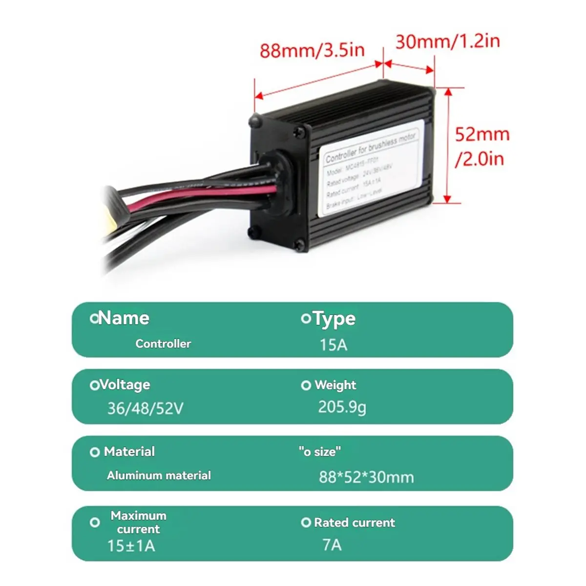 

AB31 Three-Mode Ebike Sine Wave Controller 15A 36V/48/52V with GD02 LCD Color Display Electric Bike Motor Conversion Kit