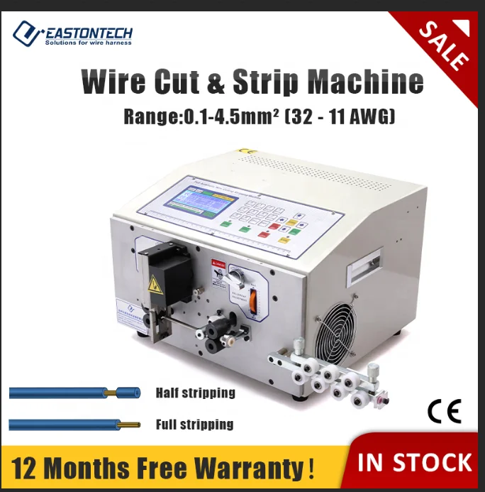 SWT-508SD Computer Automatic Wire Stripping Machine Wire Cutting Machine Cable Peeling from 0.1 to 4.5mm2 Eastontech Bilingual