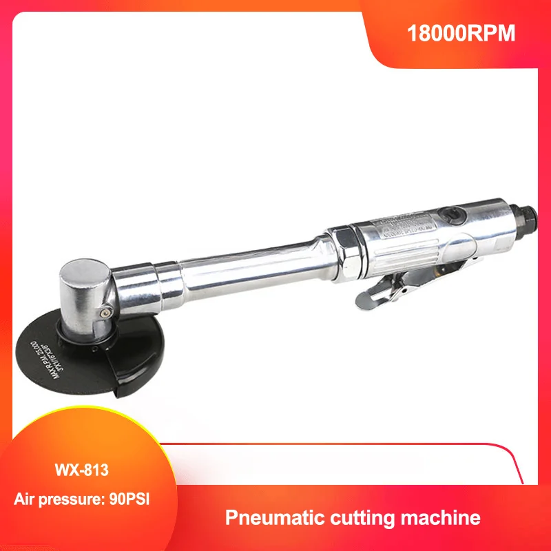 For WX-813 Small-Scale Pneumatic Cutter Machine 18000RPM Air Cutting Machine Tool with Extra Long Handle 3