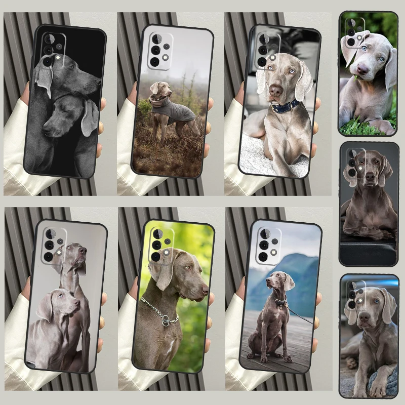Weimaraner 개 케이스, 삼성 갤럭시 A54 A34 A51 A71 A31 A11 A73 A53 A33 A13 A52 A32 A12 A14 A21S 커버