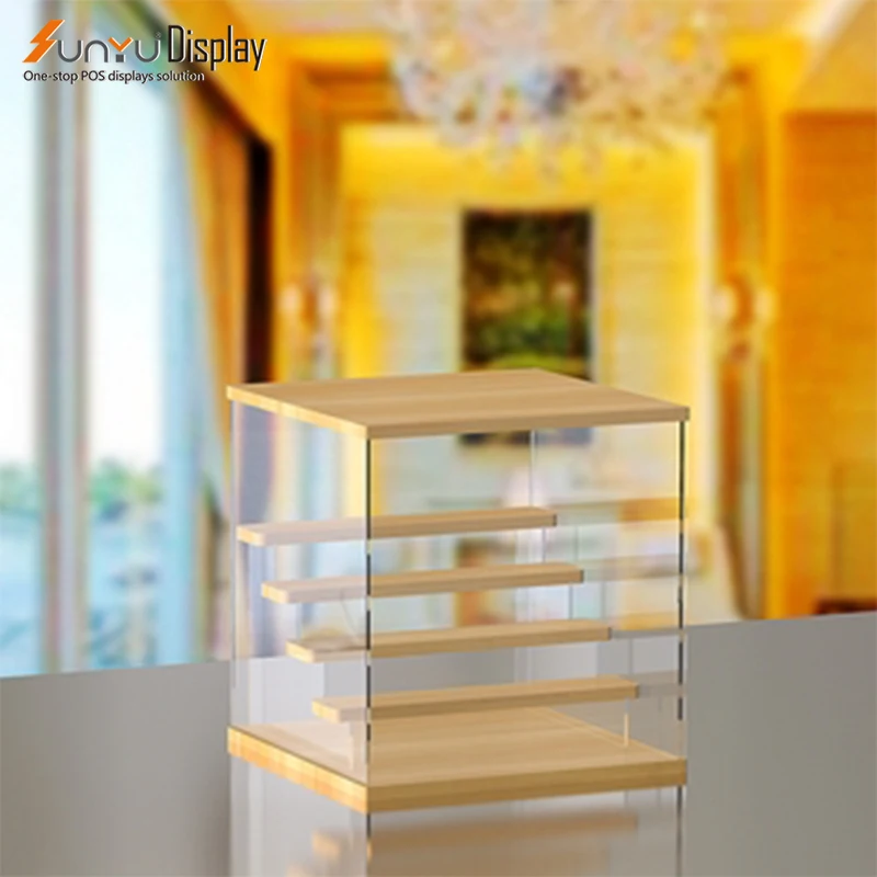 Custom multi-layer design item storage shelf display Toy doll acrylic display stand Plexiglass display box