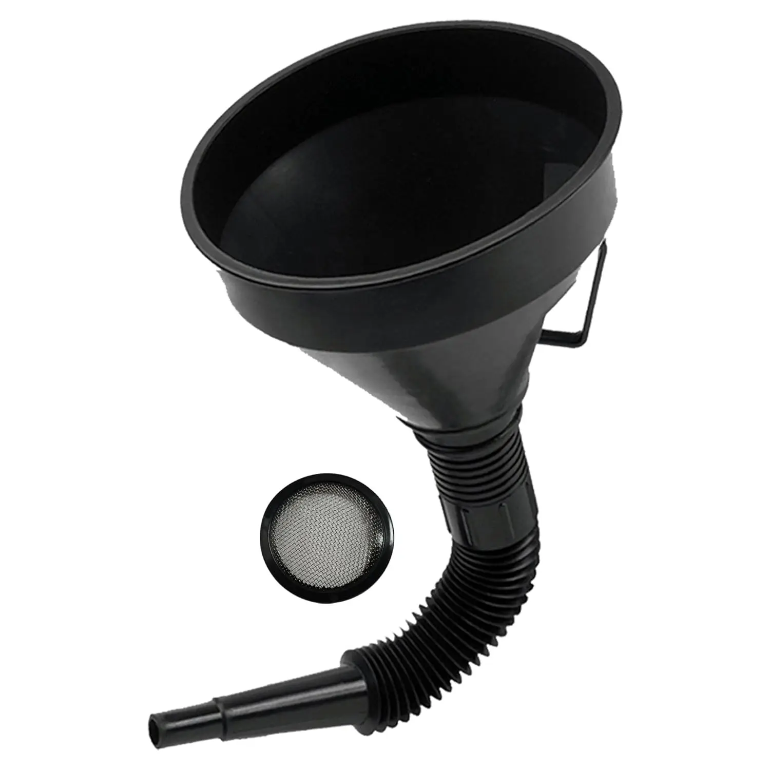 

Flex Funnel Wide Mouth Flexible Funnel with Handle, Automotive Funnels for Engine Oil Liquid Diesel Kerosene Gasoline