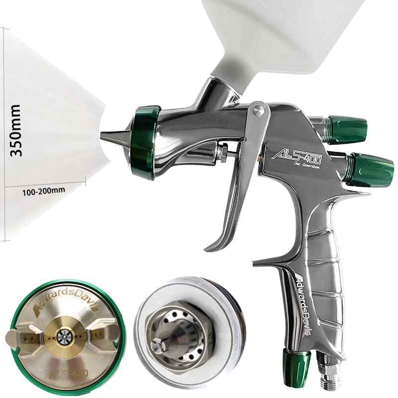 Automotive Paint Spray Gun - 1.3/1.4 ALS400 HVLP High Atomization Plum Blossom Nozzle for Topcoat Clear Coat Water-Based Paint