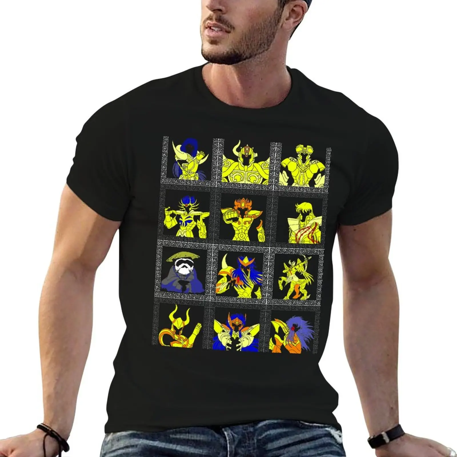 

Classic Gold Saints T-Shirt cotton tshirt 100% anime tshirt T-Shirt